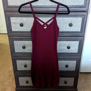 Small Maroon Bodycon Dress 